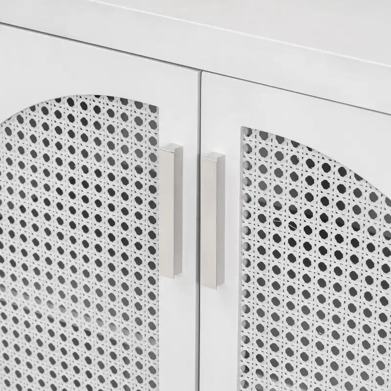 Large Storage Space Sideboard with Artificial Rattan Door