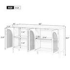 Large Storage Space Sideboard with Artificial Rattan Door
