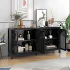Large Storage Space Sideboard with Artificial Rattan Door