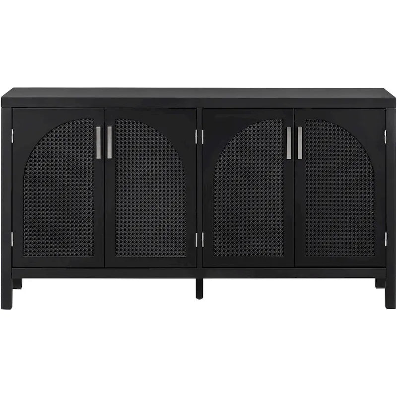 Large Storage Space Sideboard with Artificial Rattan Door