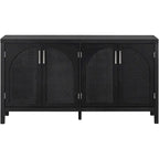 Large Storage Space Sideboard with Artificial Rattan Door