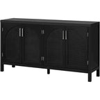 Large Storage Space Sideboard with Artificial Rattan Door