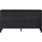 Large Storage Space Sideboard with Artificial Rattan Door