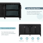 Large Storage Space Sideboard with Artificial Rattan Door