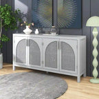 Large Storage Space Sideboard with Artificial Rattan Door