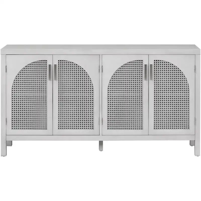Large Storage Space Sideboard with Artificial Rattan Door