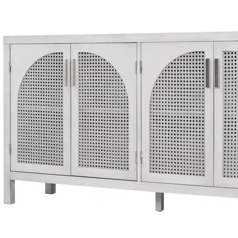 Large Storage Space Sideboard with Artificial Rattan Door