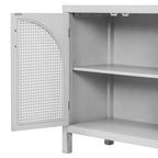 Large Storage Space Sideboard with Artificial Rattan Door