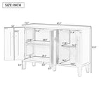47.2W Solid Wood Cabinet with Three Doors