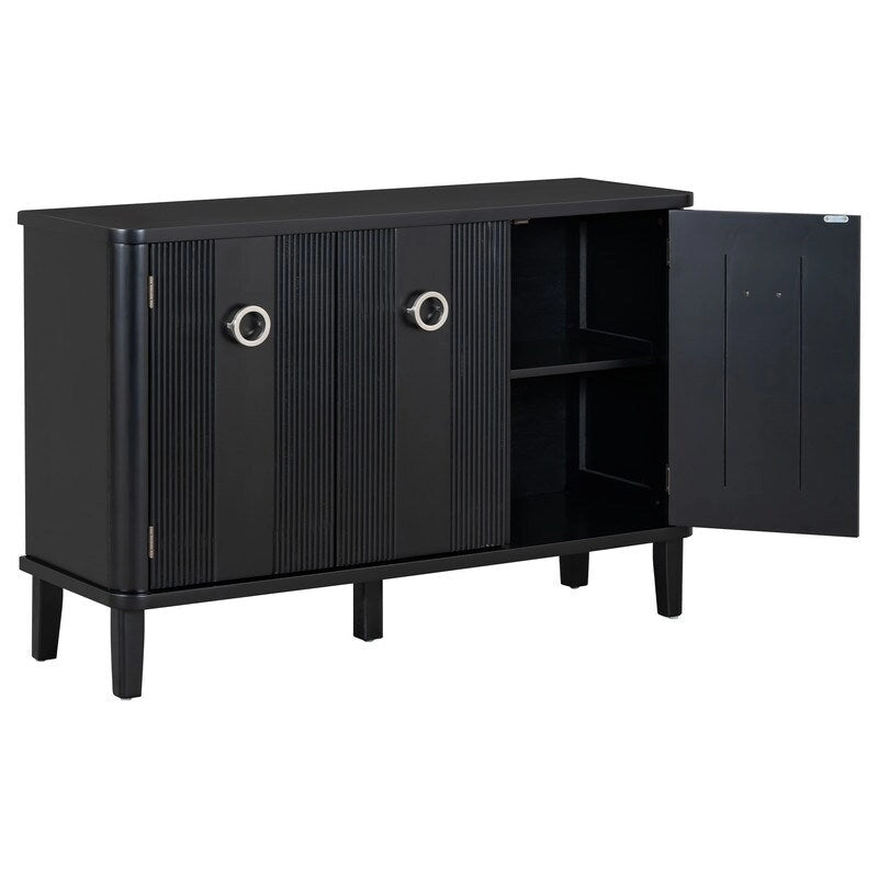 47.2W Solid Wood Cabinet with Three Doors
