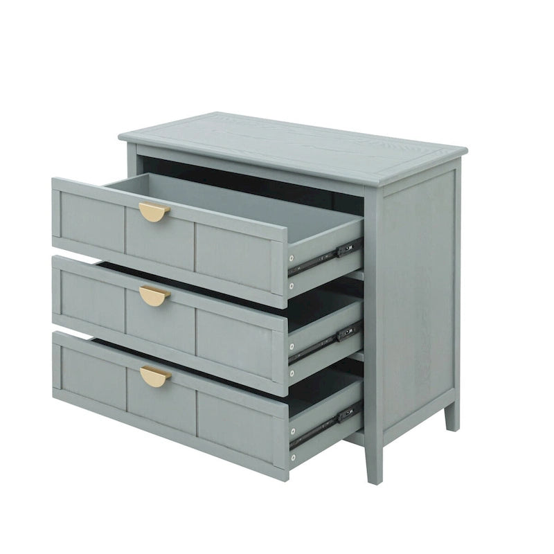 Three Drawer MDF Cabinet with Woodgrain Finish