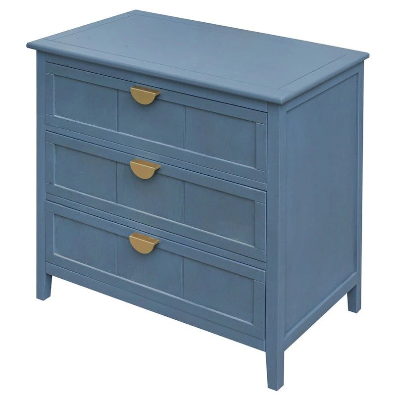 Three Drawer MDF Cabinet with Woodgrain Finish