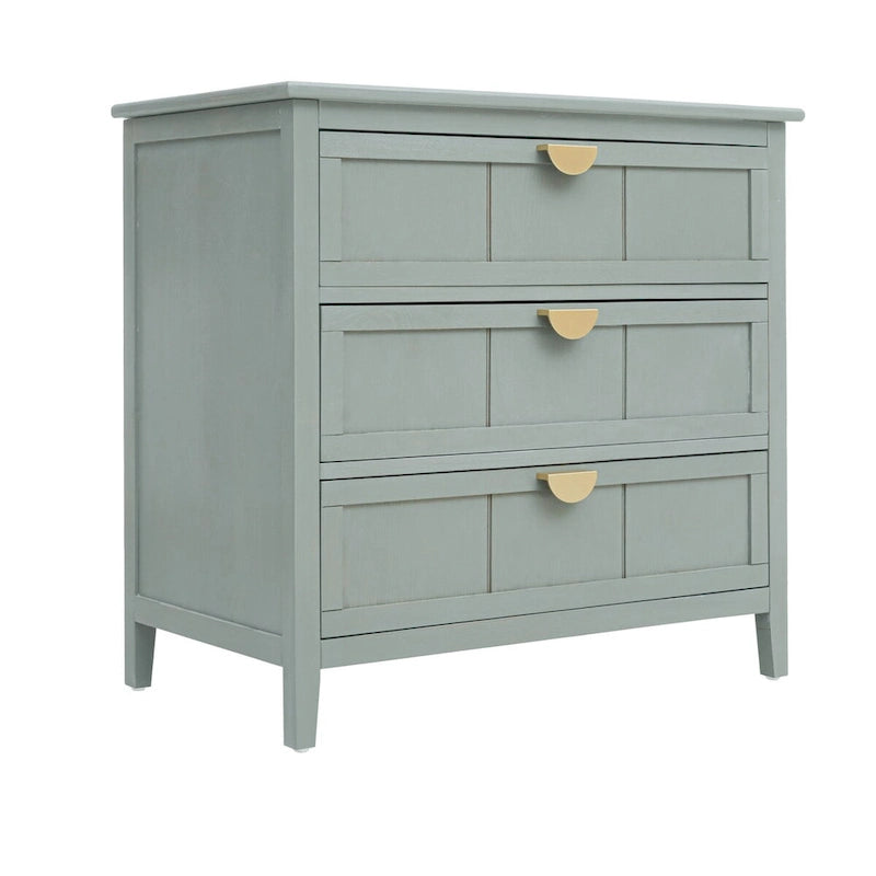 Three Drawer MDF Cabinet with Woodgrain Finish