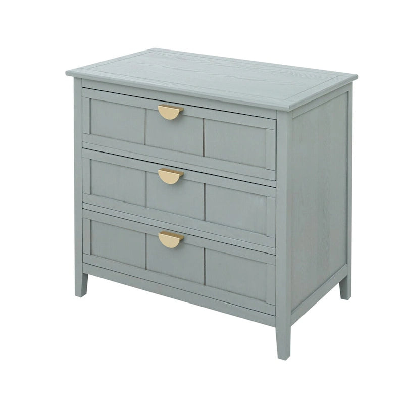Three Drawer MDF Cabinet with Woodgrain Finish