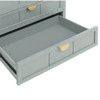 MDF-Schrank mit drei Schubladen und Holzmaserungsoptik