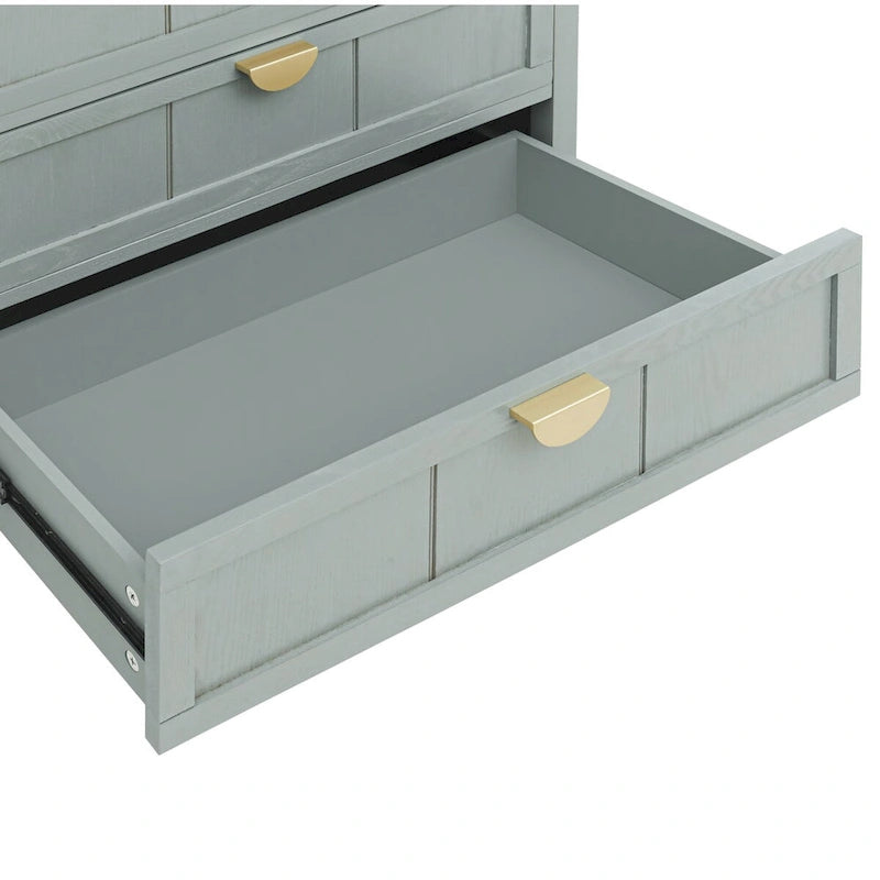 Three Drawer MDF Cabinet with Woodgrain Finish