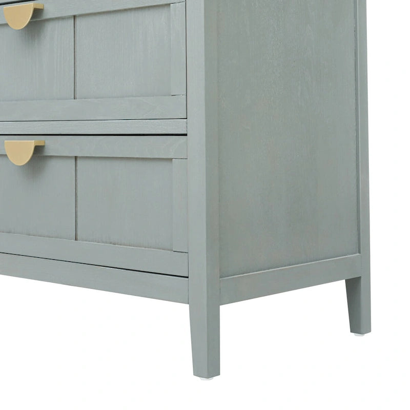 Three Drawer MDF Cabinet with Woodgrain Finish