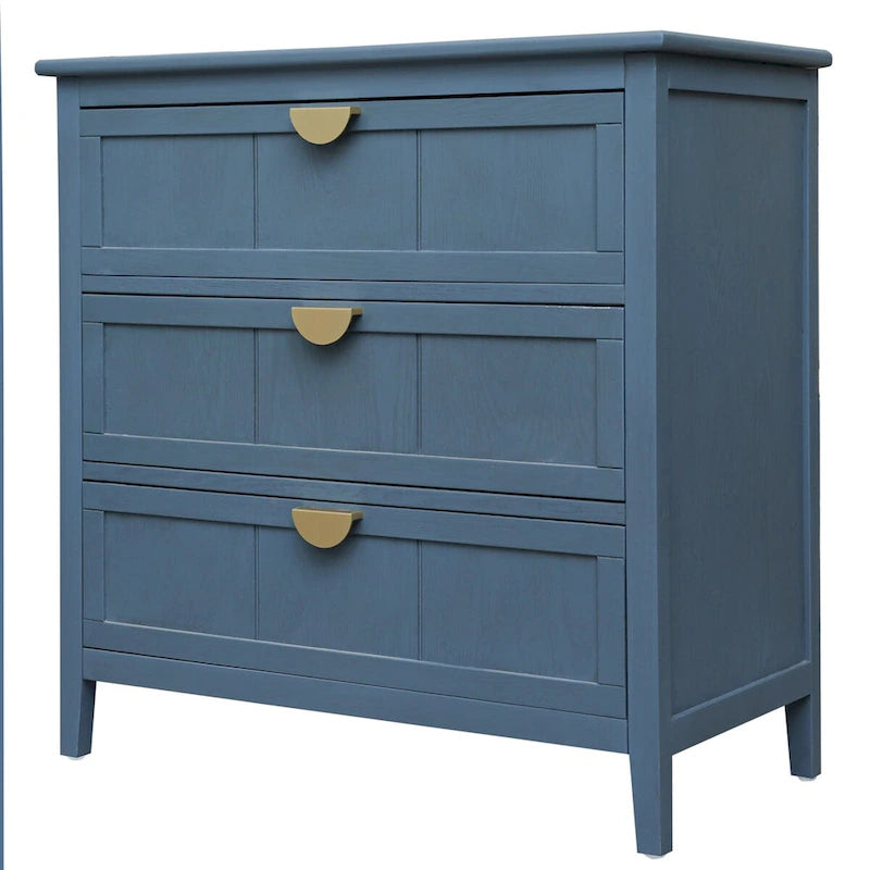 Three Drawer MDF Cabinet with Woodgrain Finish
