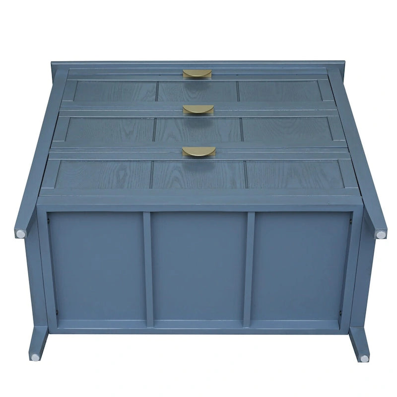Three Drawer MDF Cabinet with Woodgrain Finish