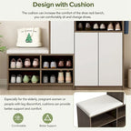 2-in-1 Shoe Storage Bench & Shoe Cabinets,Multi-functional Shoe Rack