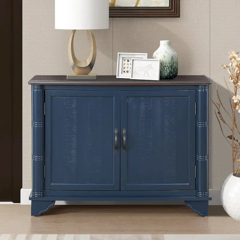 40 Console Table with Storage Shelf, Retro Entryway Table with Adjustable Storage Shelf, Sofa Couch Table for Hallway