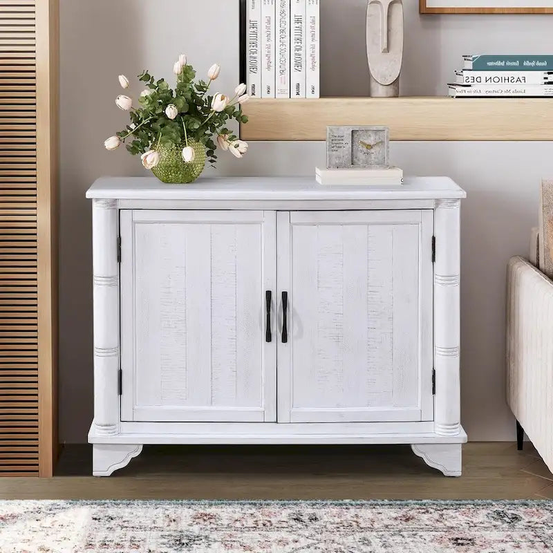 40 Console Table with Storage Shelf, Retro Entryway Table with Adjustable Storage Shelf, Sofa Couch Table for Hallway