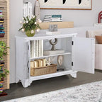 40 Console Table with Storage Shelf, Retro Entryway Table with Adjustable Storage Shelf, Sofa Couch Table for Hallway