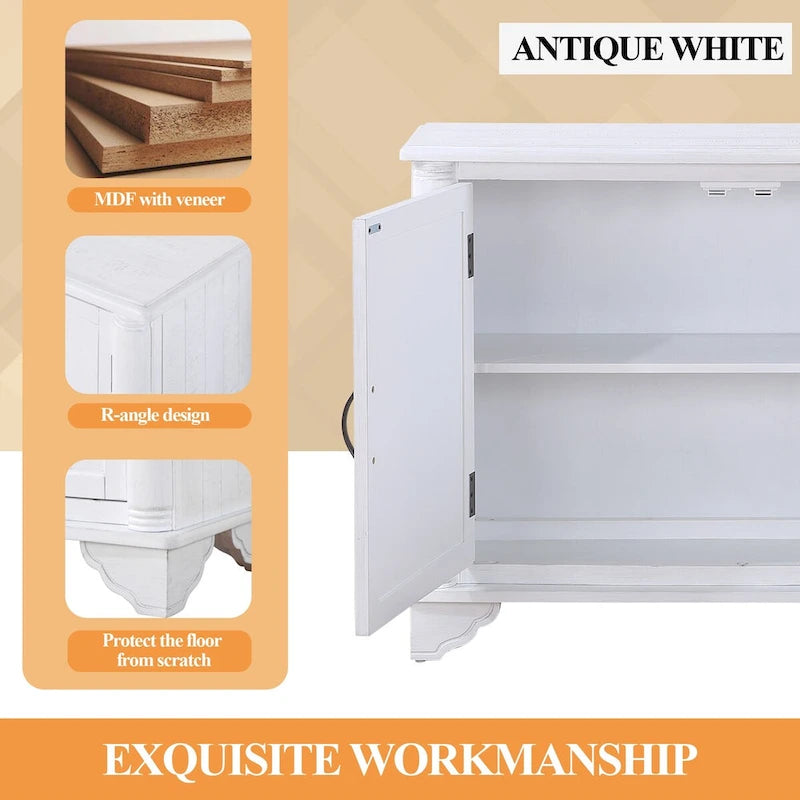 40 Console Table with Storage Shelf, Retro Entryway Table with Adjustable Storage Shelf, Sofa Couch Table for Hallway