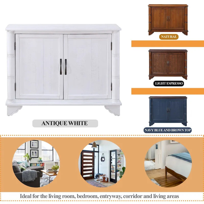 40 Console Table with Storage Shelf, Retro Entryway Table with Adjustable Storage Shelf, Sofa Couch Table for Hallway