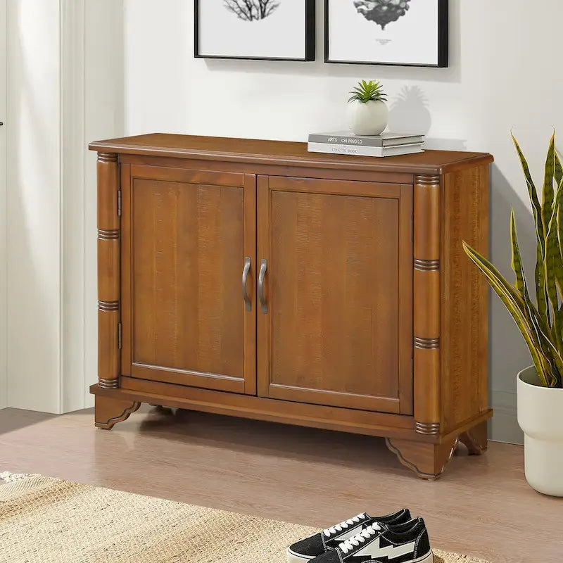 40 Console Table with Storage Shelf, Retro Entryway Table with Adjustable Storage Shelf, Sofa Couch Table for Hallway