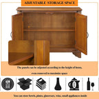 40 Console Table with Storage Shelf, Retro Entryway Table with Adjustable Storage Shelf, Sofa Couch Table for Hallway