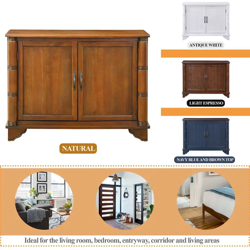 40 Console Table with Storage Shelf, Retro Entryway Table with Adjustable Storage Shelf, Sofa Couch Table for Hallway