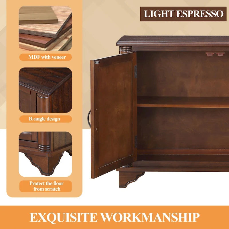 40 Console Table with Storage Shelf, Retro Entryway Table with Adjustable Storage Shelf, Sofa Couch Table for Hallway
