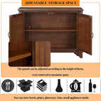 40 Console Table with Storage Shelf, Retro Entryway Table with Adjustable Storage Shelf, Sofa Couch Table for Hallway