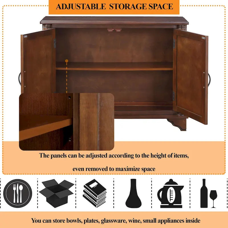40 Console Table with Storage Shelf, Retro Entryway Table with Adjustable Storage Shelf, Sofa Couch Table for Hallway