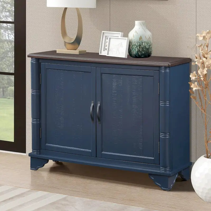 40 Console Table with Storage Shelf, Retro Entryway Table with Adjustable Storage Shelf, Sofa Couch Table for Hallway