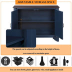 40 Console Table with Storage Shelf, Retro Entryway Table with Adjustable Storage Shelf, Sofa Couch Table for Hallway