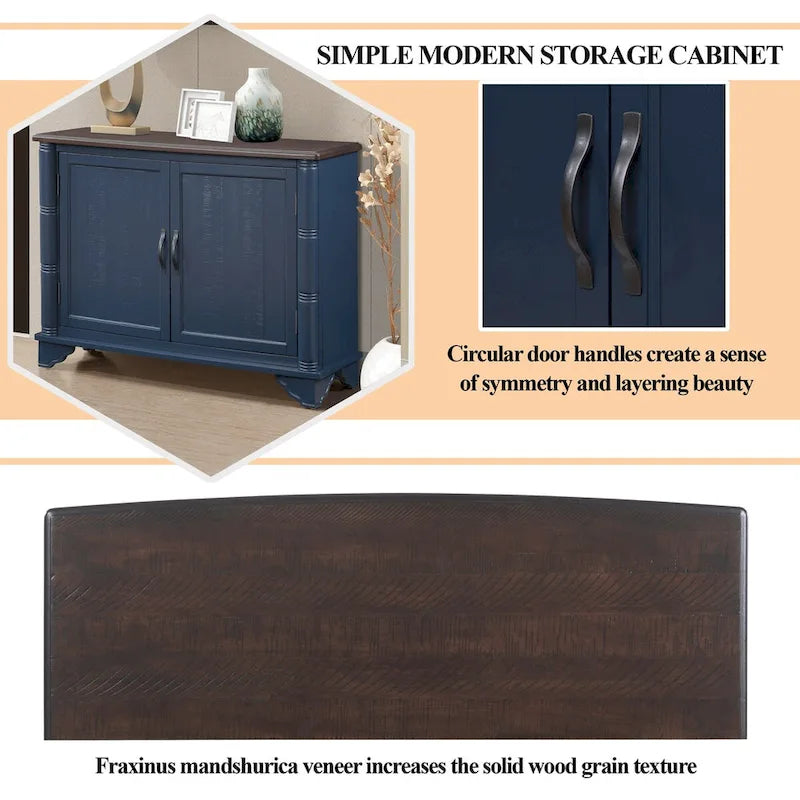 40 Console Table with Storage Shelf, Retro Entryway Table with Adjustable Storage Shelf, Sofa Couch Table for Hallway
