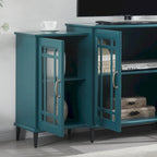 Wooden TV Stand, Sideboard Buffet, Storage Cabinet with 4 Doors