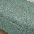 Ottoman Oval Storage Bench 3D Lamb Fleece Fabric Bench with Large Storage Space for the Living Room, Entryway and Bedroom