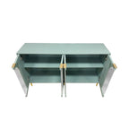 Accent Cabinet Lacquered Wooden Cabinet with 4 Glass Doors Sideboard Buffet Server Cabinet Storage Cabinet