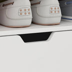 Versatile Storage Solution White Shoe Cabinet for Flats Boots 78.18H