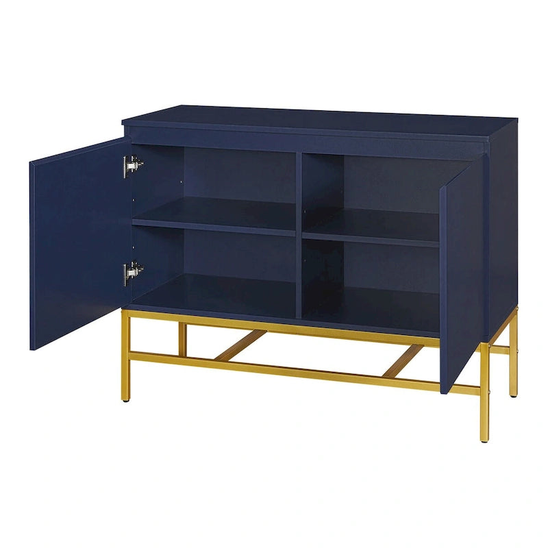 Two Door Sideboard with Gold Metal Legs