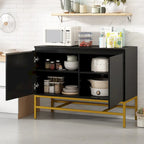 Two Door Sideboard with Gold Metal Legs