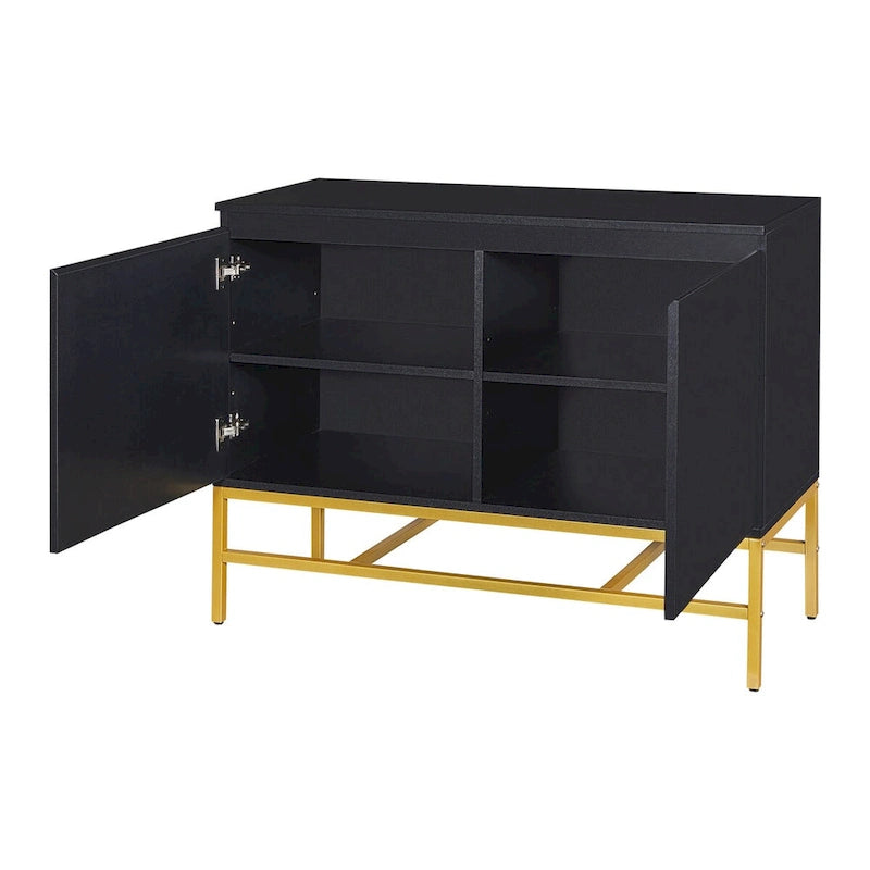 Two Door Sideboard with Gold Metal Legs