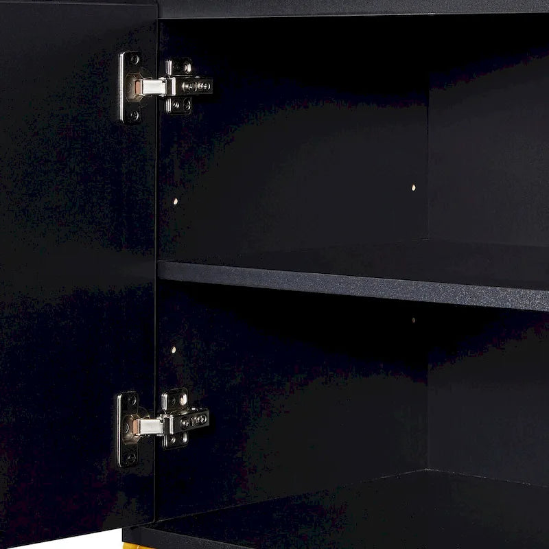Two Door Sideboard with Gold Metal Legs