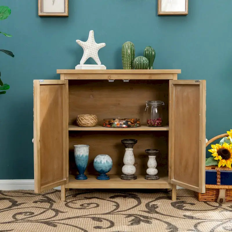 2-Door Accent Wood Storage Cabinet