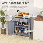 Double Door Sideboard Buffet Cabinet with Drawers and Adjustable Shelf