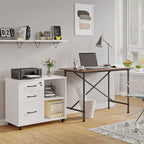 3 Drawer Mobile File Cabinet with Lockable Storage - 34.6D x 18.1W x 6.9H
