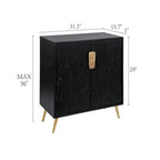 Modern Glam 2-Door Accent Sideboard Entryway Cabinet Storage Dining Room Buffets Credenza Living room